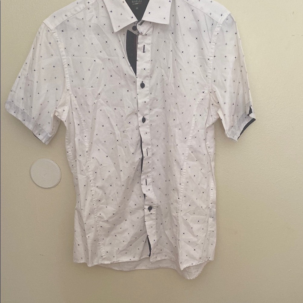 Men's White Patterned Shirt